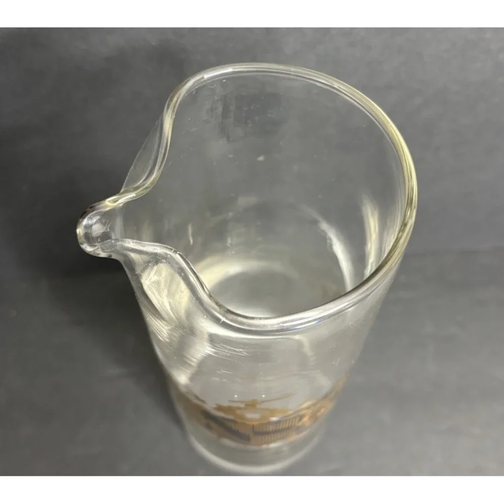 Federal Camelot Coat of Arms Cocktail Mixing Drink Pitcher Vintage 1960s MCM